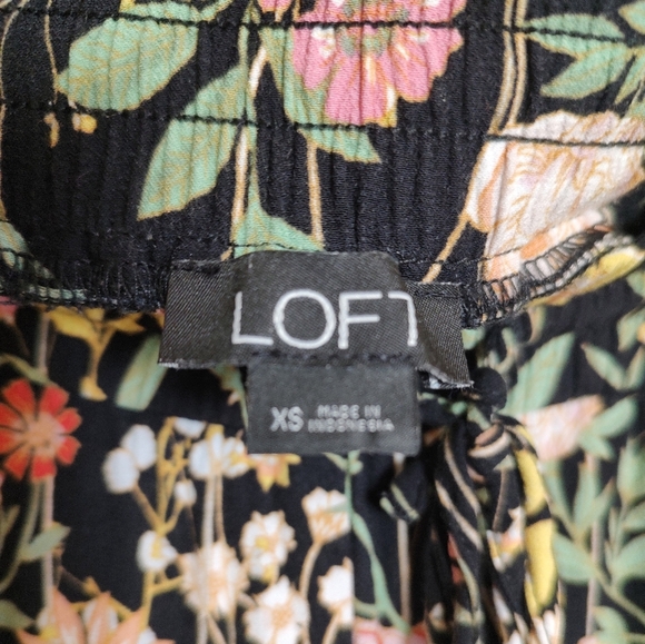 Loft Floral Print Women's Cropped Viscose Pants - Picture 5 of 7